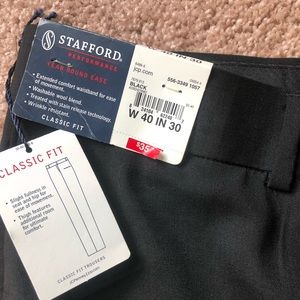 Men’s classic fit black dress pants